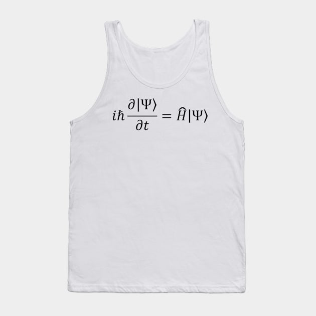 Schrodinger Equation - Quantum Mechanics And Science Tank Top by ScienceCorner